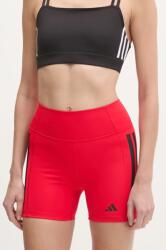 adidas Performance edzős rövidnadrág Optime piros, nyomott mintás, magas derekú, JN4583 - piros XL