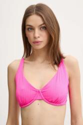 Hollister Co Hollister Co. bikini felső rózsaszín, puha kosaras, KI311-5052 - rózsaszín M