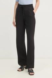 Calvin Klein Jeans nadrág női, fekete, magas derekú chino, J20J225339 - fekete 28