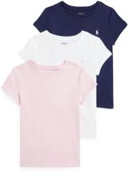 Ralph Lauren gyerek pamut póló 3 db rózsaszín, 312902553004 - rózsaszín 102-108