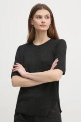 Sisley felső fekete, női, sima, 101VM105Z - fekete S