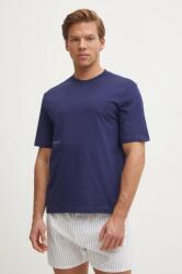 United Colors of Benetton pamut pizsama felső sötétkék, sima, 30964M01W - sötétkék XL
