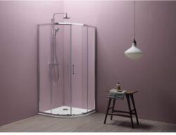 Kolpa San ECO QUAT TKP 80x80 negyedköríves, tolóajtós zuhanykabin, Fekete (KLP-515290)