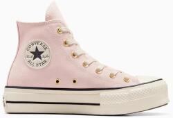 Converse velúr teniszcipő Chuck Taylor All Star Lift rózsaszín, A13823C - rózsaszín Női 38