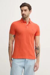 Tommy Hilfiger poló narancssárga, férfi, sima, MW0MW17771 - narancssárga XXL