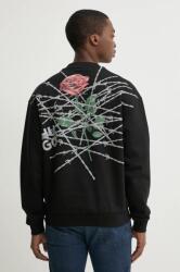 HUGO BOSS pamut melegítőfelső fekete, férfi, nyomott mintás, 50532094 - fekete XL - answear - 29 990 Ft
