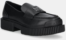 Armani Exchange bőr mokaszin fekete, női, platformos, XDA006 XV874 00002 - fekete Női 41