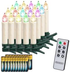 Monzana CANDLE gyertyák karácsonyfára, 20 db, 10, 5cm, többszínű