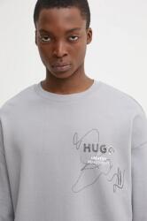 HUGO Blue pamut melegítőfelső szürke, férfi, mintás, 50534210 - szürke L