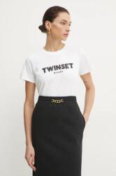 Twinset pamut póló női, fehér, 251TP2070 - fehér L