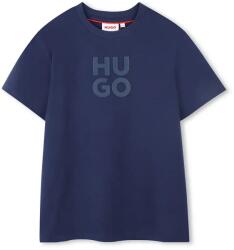 HUGO BOSS gyerek pamut póló sötétkék, nyomott mintás, G00335 - sötétkék 102