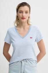 Levi's pamut póló LSE_PERFECT VNECK női, A3170 - kék M