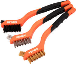 KENDO Gyertyakefe készlet, 3 részes (inox, nylon, sárgaréz) No. 31101 041301-0251 (041301-0251)