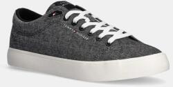 Tommy Hilfiger sportcipő TH HI VULC LOW CORE CHAMBRAY fekete, férfi, FM0FM05389 - fekete Férfi 41