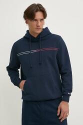 Tommy Hilfiger pamut melegítőfelső sötétkék, férfi, nyomott mintás, kapucnis, DM0DM20847 - sötétkék S