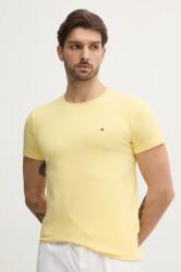 Tommy Hilfiger t-shirt sárga, férfi, sima, MW0MW10800 - sárga M