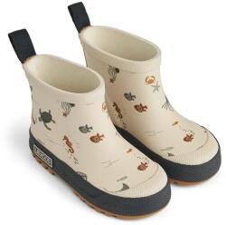 Liewood gyerek gumicsizma Tekla Printed Rainboot bézs - bézs 23