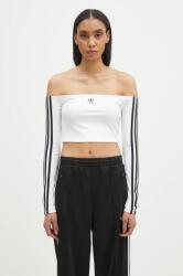 Adidas hosszú ujjú Off Shoulder női, spanyol nyakkivágású, fehér, JD0275 - fehér L