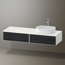Duravit Zencha jobbos alsószekrény 160, fiókrendező nélkül, fekete tölgy/matt fehér ZE4814R16840000 (ZE4814R16840000)