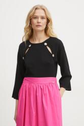 GUESS pulóver CHIARA könnyű, női, fekete, 4YGR15 5817Z - fekete M