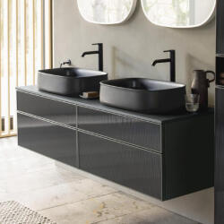 Duravit Zencha fiókos alsószekrény 160, fiókrendező nélkül, strukturált fekete/matt grafit ZE4825B63800000 (ZE4825B63800000)
