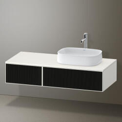 Duravit Zencha jobbos alsószekrény 130, fiókrendező nélkül, strukturált fekete/matt fehér ZE4817063840000 (ZE4817063840000)