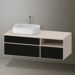 Duravit Zencha balos alsószekrény 130, fiókrendező nélkül, strukturált fekete/matt taupe ZE4828063830000 (ZE4828063830000)