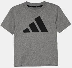 Adidas gyerek pamut póló szürke, nyomott mintás, JC9663 - szürke 140