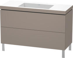 Duravit L-Cube c-bonded alsószekrény Vero Air kerámia mosdóval 120x48 cm, matt bazalt LC6939N4343 (LC6939N4343)