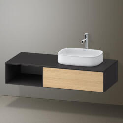 Duravit Zencha jobbos alsószekrény 130, fiókrendező nélkül, natúr tölgy/matt grafit ZE4819030800000 (ZE4819030800000)