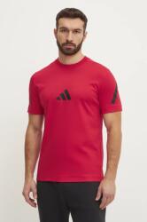 Adidas pamut póló Z. N. E. piros, férfi, nyomott mintás, JC7922 - piros M