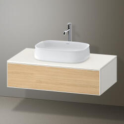 Duravit Zencha fiókos alsószekrény 100, fiókrendező nélkül, natúr tölgy/matt fehér ZE4811030840000 (ZE4811030840000)