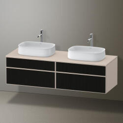 Duravit Zencha fiókos alsószekrény 160, fiókrendező nélkül, strukturált fekete/matt taupe ZE4825B63830000 (ZE4825B63830000)