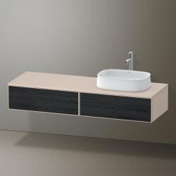 Duravit Zencha jobbos alsószekrény 160, fiókrendező nélkül, fekete tölgy/matt taupe ZE4814R16830000 (ZE4814R16830000)