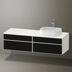 Duravit Zencha jobbos alsószekrény 160, fiókrendező nélkül, strukturált fekete/matt fehér ZE4824R63840000 (ZE4824R63840000)