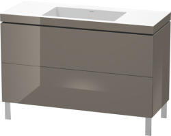 Duravit L-Cube c-bonded alsószekrény Vero Air kerámia mosdóval 120x48 cm, lakkozott szürke LC6939N8989 (LC6939N8989)