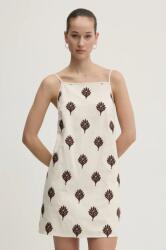 Abercrombie & Fitch vászon ruha bézs, mini, egyenes, KI159-5661 - bézs XS