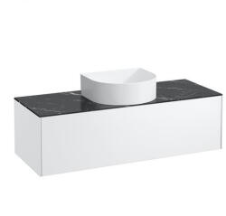 Laufen Sonar matt fehér alsószekrény 117, 7x45, 7x34, 1 cm egy fiókkal, kerámia pulttal H4054210341431 (H4054210341431)