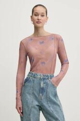 HUGO BOSS felső narancssárga, női, mintás, 50530450 - narancssárga L