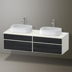 Duravit Zencha fiókos alsószekrény 160, fiókrendező nélkül, fekete tölgy/matt fehér ZE4825B16840000 (ZE4825B16840000)
