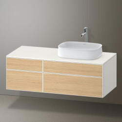 Duravit Zencha jobbos alsószekrény 130, fiókrendező nélkül, natúr tölgy/matt fehér ZE4827030840000 (ZE4827030840000)