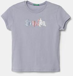 Benetton gyerek pamut póló lila, 3I1XC10MZ - kék 122