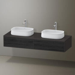 Duravit Zencha fiókos alsószekrény 160, fiókrendező nélkül, fekete tölgy/matt grafit ZE4815B16800000 (ZE4815B16800000)