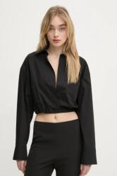 Moschino Jeans felső fekete, női, sima, 0208 3227 - fekete 38