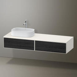 Duravit Zencha balos alsószekrény 160, fiókrendező nélkül, fekete tölgy/matt fehér ZE4814L16840000 (ZE4814L16840000)