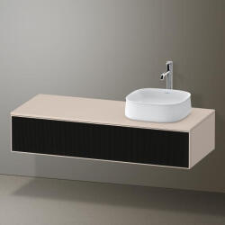Duravit Zencha jobbos alsószekrény 130, fiókrendező nélkül, strukturált fekete/matt taupe ZE4812R63830000 (ZE4812R63830000)