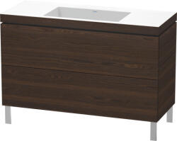 Duravit L-Cube c-bonded alsószekrény Vero Air kerámia mosdóval 120x48 cm, csiszolt dió LC6939N6969 (LC6939N6969)