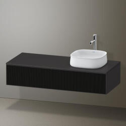 Duravit Zencha jobbos alsószekrény 130, fiókrendező nélkül, strukturált fekete/matt grafit ZE4812R63800000 (ZE4812R63800000)