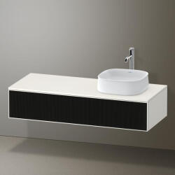 Duravit Zencha jobbos alsószekrény 130, fiókrendező nélkül, strukturált fekete/matt fehér ZE4812R63840000 (ZE4812R63840000)
