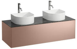 Laufen Sonar réz alsószekrény 117, 7x45, 7x34, 1 cm egy fiókkal, kettő kivágással, kerámia pulttal H4054280341411 (H4054280341411)